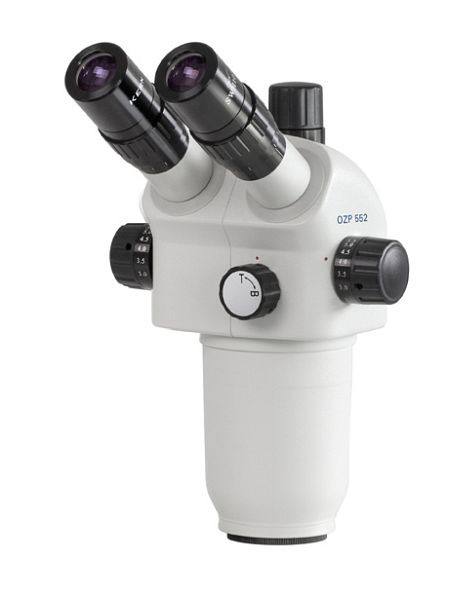 KERN Optics stereozoom microscoopkop, Greenough 0,6 x - 5,5 x, trinoculair, oculair HSWF 10 x / Ø 23 mm met schimmelwerend, hoog oogpunt, OZP 552