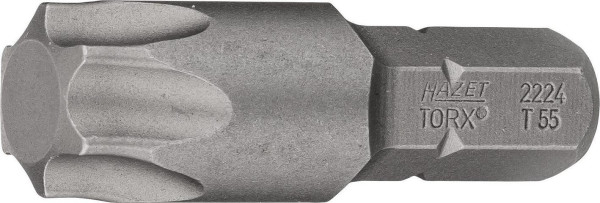Hazet bit, massieve zeskant 8 (5/16 inch), binnen TORX® profiel, T55, 2224-T55