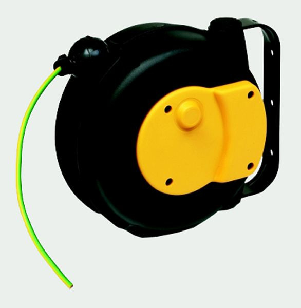 Ebinger kabelhaspel MINI ELEKTRIK, kunststof behuizing slagvast, UV-bestendig 7m kabel H05V-F (groen-geel) 1x6mm² beschermingsklasse IP 42, 2.200.001