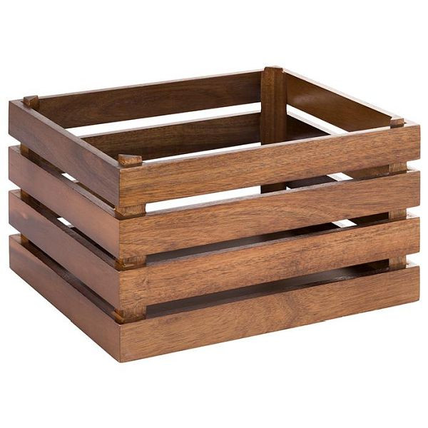 APS houten kist -SUPERBOX-, 35 x 29 cm, hoogte: 20 cm, acaciahout, geschikt voor GN 1/2, 11722