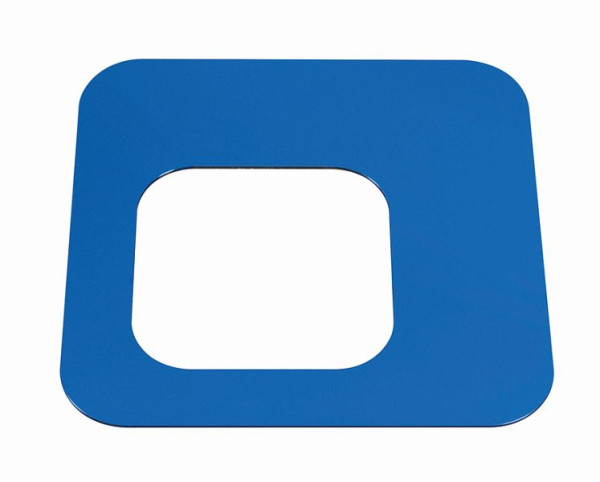 Design afvalbak PURE ELEGANCE deksel + pictogram blauw, B 385 x D 385 x H 5 mm, 392022