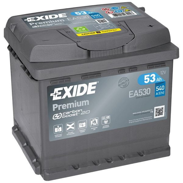 EXIDE Premium EA 530 Pb startaccu, 101 009 100 20