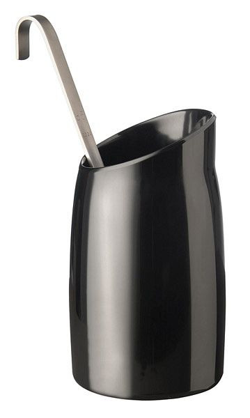 APS dressingpot -CASUAL-, Ø 12 cm, hoogte: 21,5 cm, zwart melamine, 1 liter, 83868