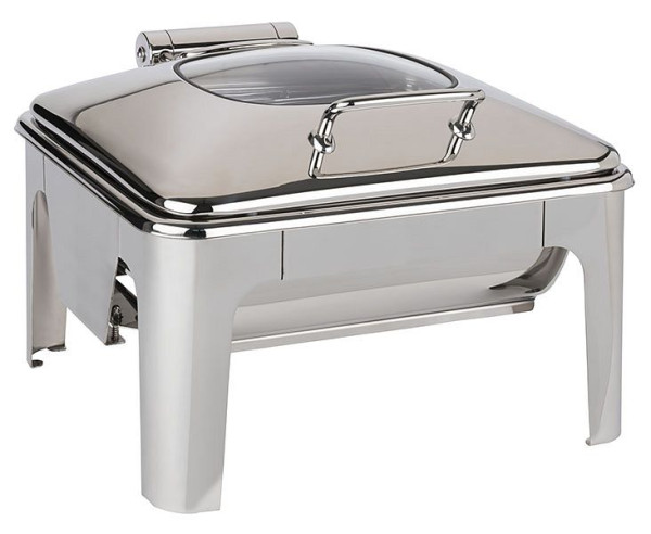 APS Chafing Dish GN 2/3, 42 x 41 cm, hoogte: 30 cm, roestvrij staal, - EASY INDUCTION -, 1 frame, 1 waterbak, 12323